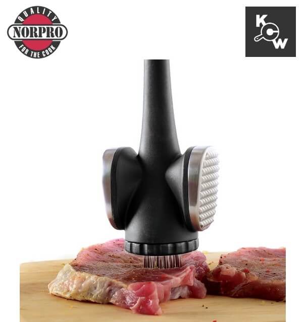 ที่ทุบเนื้อสแตนเลส 3 หัว Norpro 7036 สีแดงดำ